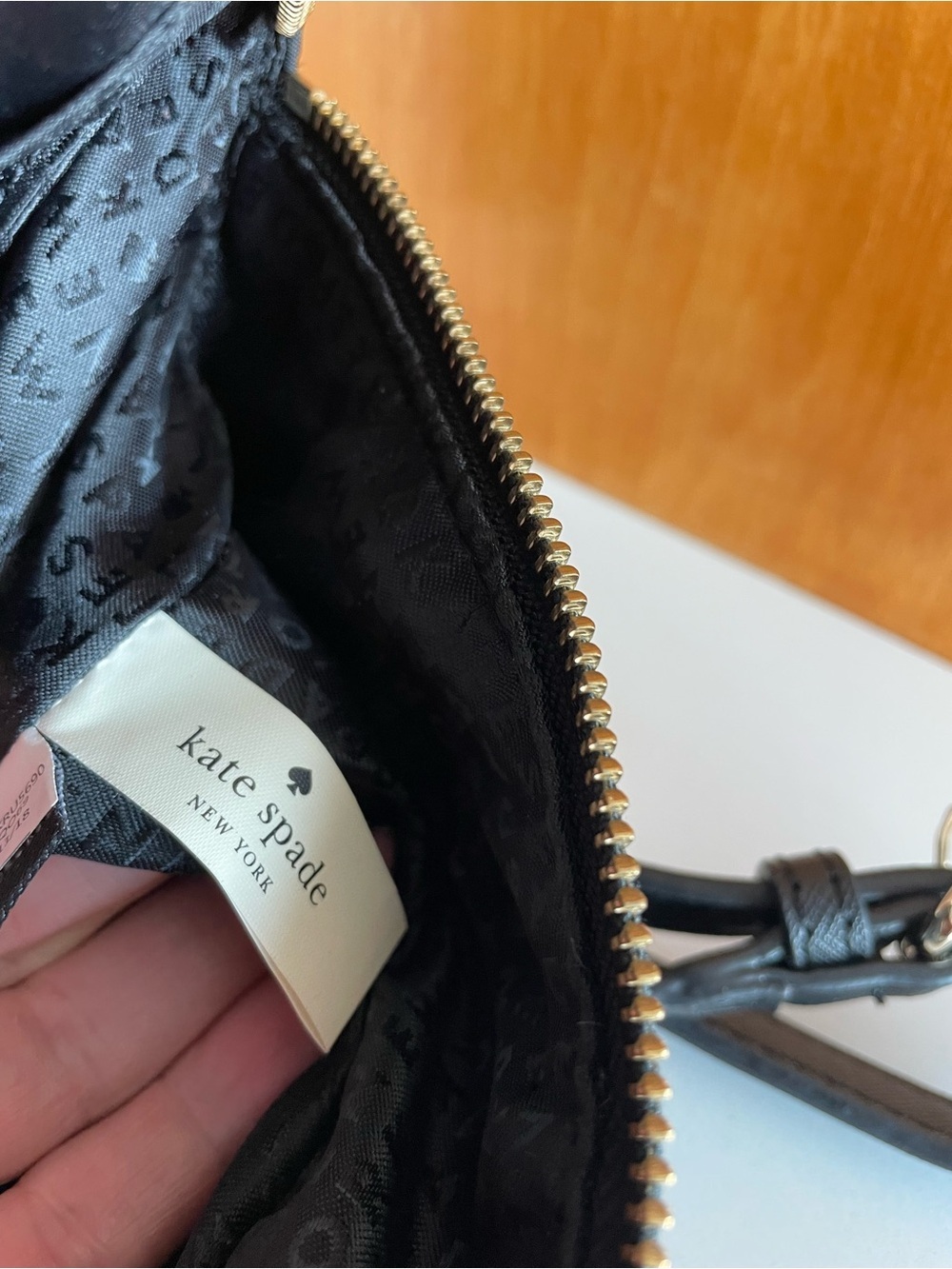 kate spade Black Faux-Fur Owl Backpack with Card Holder - Picture 4 of 6